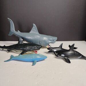 Lot of 5 Shark/Whale Toys